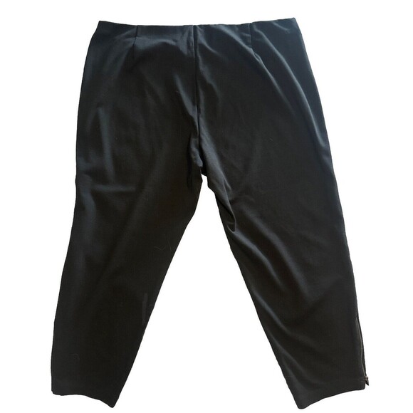 Eileen Fisher Woman BLACK Rayon Blend Tapered Pants W/ Side Zippers At Bottom 3X - Picture 3 of 9